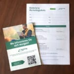 Produkteauftritt Flyer und Bestellblatt